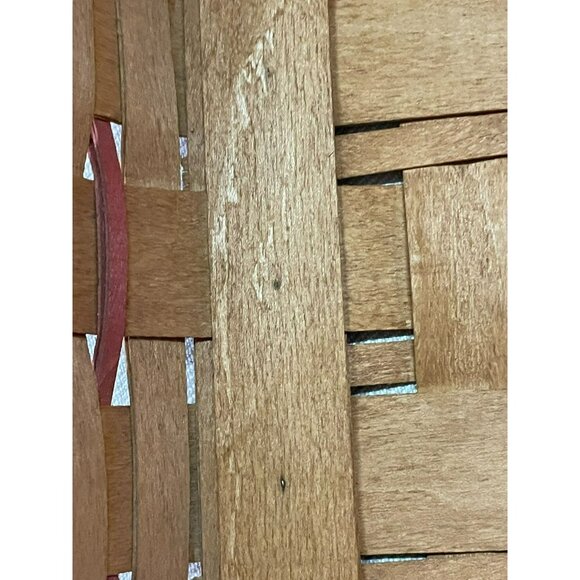 Vintage 1992 Longaberger Basket Used Floral Fabric and Plastic Liner - Picture 8 of 16